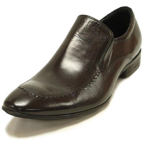 Encore By Fiesso Black Genuine Calf Leather Loafer Shoes FI6629